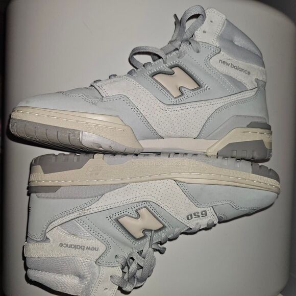 New Balance 650 Men's Grey and Blue Trainers - Picture 2 of 7